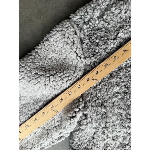 Mens Sz Medium Cabin Fever by Ramatex Sherpa Fleece Full Zip Sweater Gray - Picture 6 of 9